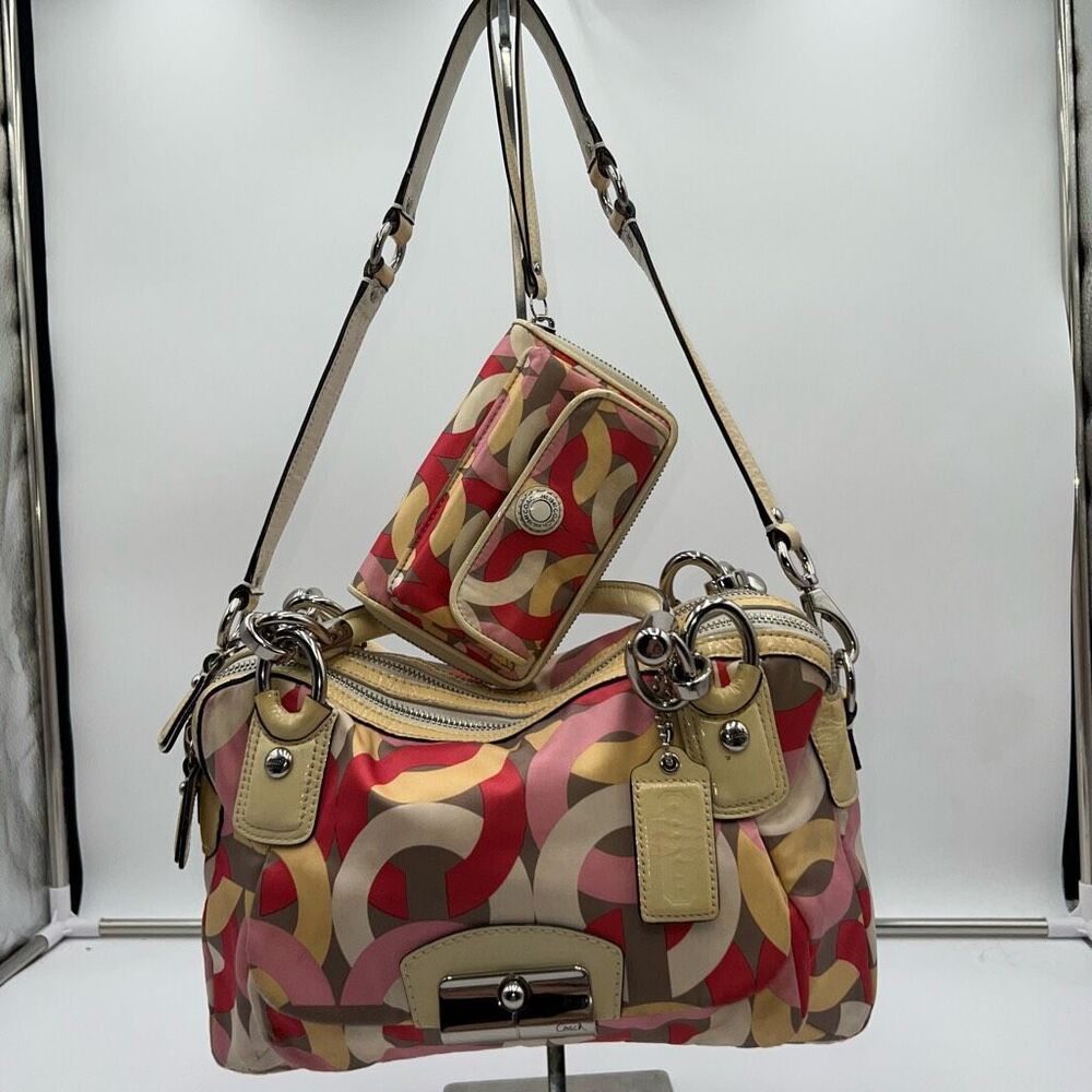 Coach Kristin Chain Link Print Shoulder Bag & Matching Wallet Set